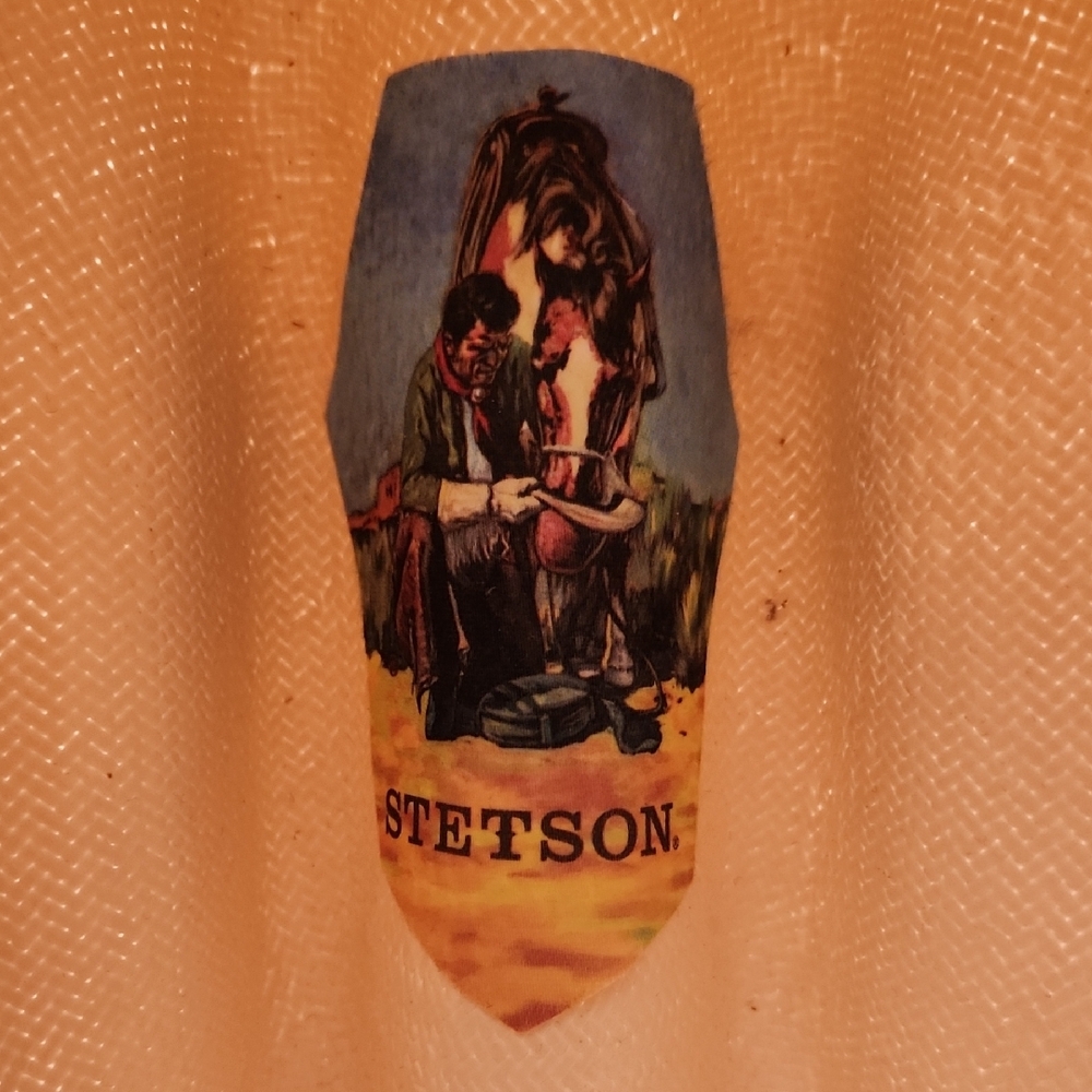 Stetson Beige Western Hat with Brown Band - Picture 2 of 10